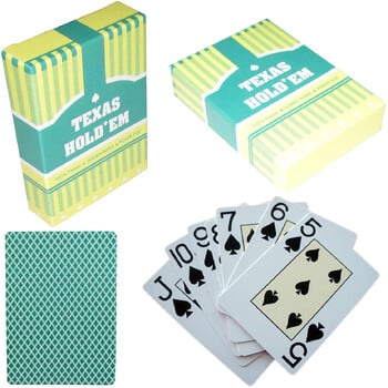 Texas Holdem Large Character Plastic Poker Cards 63*88 Μέγεθος 56 τεμαχίων Αδιάβροχη, ανθεκτική στη φθορά, τριβή πλάτης