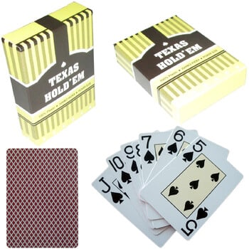 Texas Holdem Large Character Plastic Poker Cards 63*88 Μέγεθος 56 τεμαχίων Αδιάβροχη, ανθεκτική στη φθορά, τριβή πλάτης