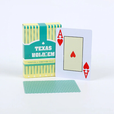 Texas Holdem plastične poker karte s velikim slovom 63*88, veličina 56 komada, vodootporna, otporna na habanje, stražnja strana, ribana površina