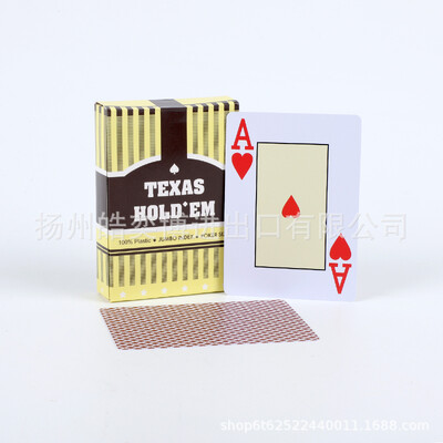 Texas Holdem plastične poker karte s velikim slovom 63*88, veličina 56 komada, vodootporna, otporna na habanje, stražnja strana, ribana površina