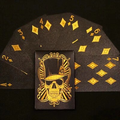 Spalva Juoda Auksinė Kortų žaidimų kortų grupė Vandeniui atsparus pokerio kostiumas Magic Dmagic Stalo žaidimų dovanų kolekcija