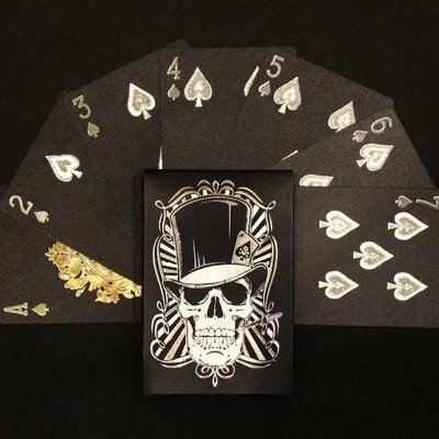 Spalva Juoda Auksinė Kortų žaidimų kortų grupė Vandeniui atsparus pokerio kostiumas Magic Dmagic Stalo žaidimų dovanų kolekcija