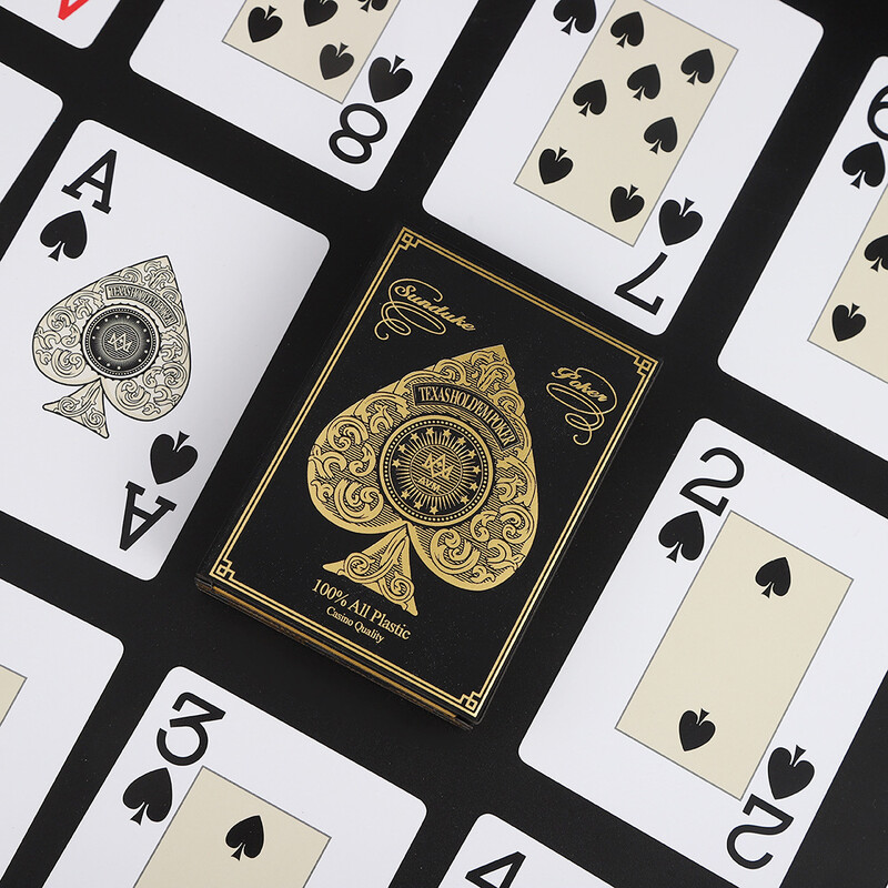 1 KOM srebrno zlatne obrube od folije za igraće karte koje se mogu prati od PVC-a poker brza, zabavna, natjecateljska pasijans igra za više igrača, 63*88 mm