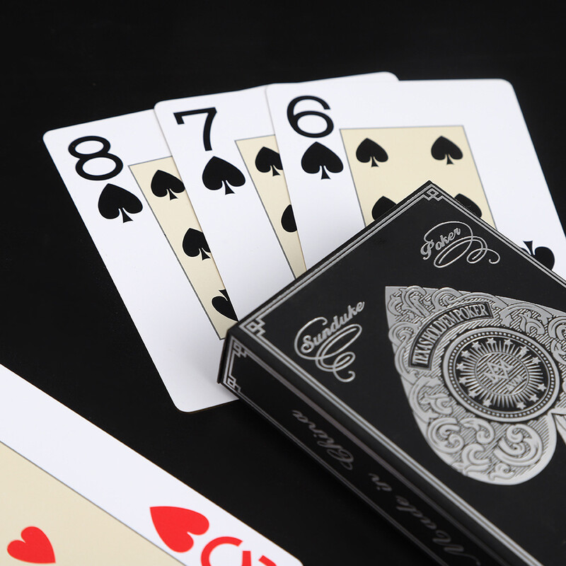 1 KOM srebrno zlatne obrube od folije za igraće karte koje se mogu prati od PVC-a poker brza, zabavna, natjecateljska pasijans igra za više igrača, 63*88 mm