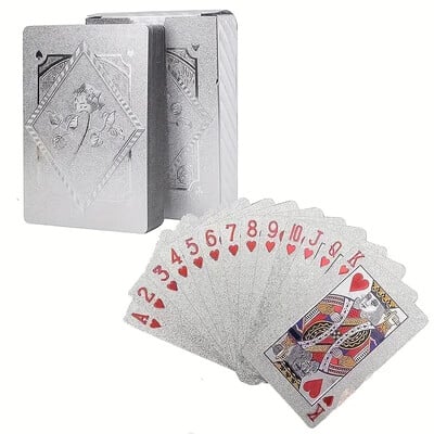 Plastični špil igraćih karata s ružičasto zlatnom folijom, visokokvalitetna plastična konstrukcija, elegantna mat završna obrada za smanjenu refleksiju