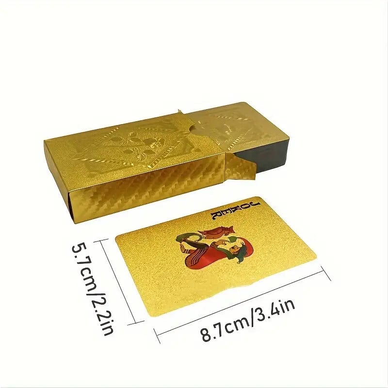 Plastični špil igraćih karata s ružičasto zlatnom folijom, visokokvalitetna plastična konstrukcija, elegantna mat završna obrada za smanjenu refleksiju