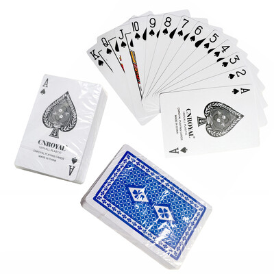 PVC bijelo plavo+crveno vodootporne karte za igranje za odrasle Poker karte Društvene igre 58*88 mm Poklon set za poker
