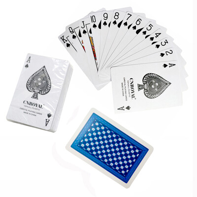 PVC bijelo plavo+crveno vodootporne karte za igranje za odrasle Poker karte Društvene igre 58*88 mm Poklon set za poker