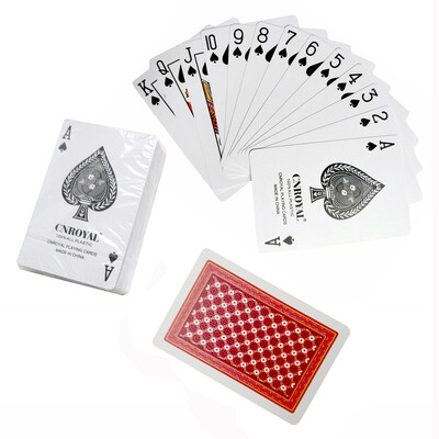 PVC bijelo plavo+crveno vodootporne karte za igranje za odrasle Poker karte Društvene igre 58*88 mm Poklon set za poker