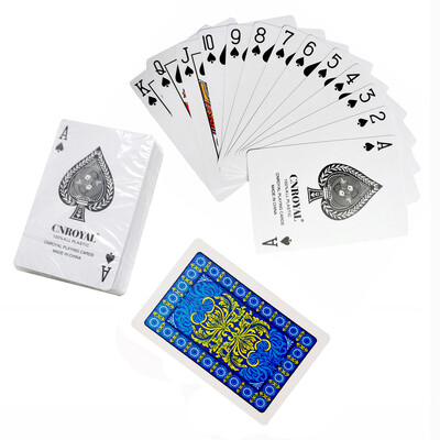 PVC bijelo plavo+crveno vodootporne karte za igranje za odrasle Poker karte Društvene igre 58*88 mm Poklon set za poker