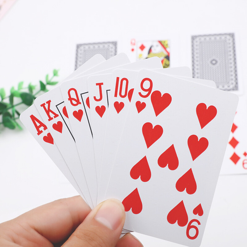 PVC bijelo plavo+crveno vodootporne karte za igranje za odrasle Poker karte Društvene igre 58*88 mm Poklon set za poker
