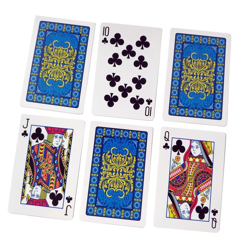 PVC bijelo plavo+crveno vodootporne karte za igranje za odrasle Poker karte Društvene igre 58*88 mm Poklon set za poker
