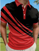 2024. Nova europska i američka muška polo kragna s 3D digitalnim tiskom široka ležerna muška majica kratkih rukava