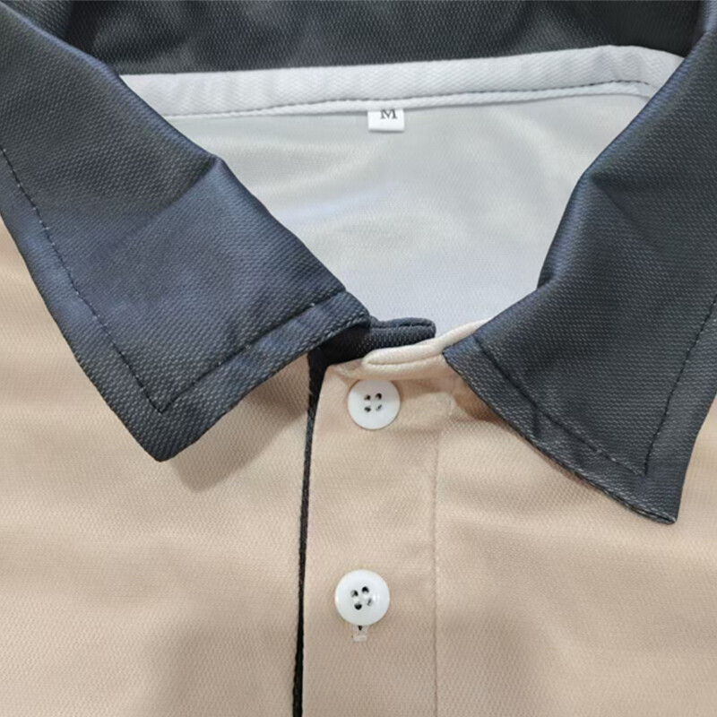 Meeste riided Kevad sügismood Äri vabaaja revääridega polosärk Meeste pikkade varrukatega 3D digitaaltrükiga triibulised topid polosärk