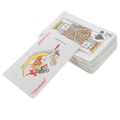 Брайлови карти за игра с голям шрифт Брайлови карти за игра на хора с увреждания за незрящи възрастни и деца Брайлово покер тесте за Le