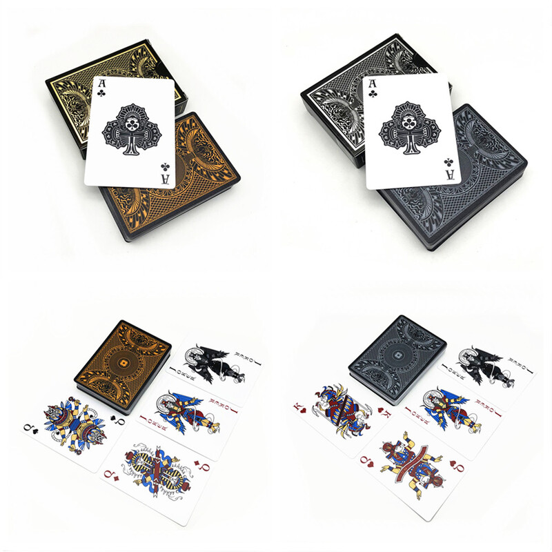 Plastične poker karte s 1 špilom, vodootporne, izdržljive, otporne na savijanje, 54 karte za igranje, poklon za obiteljsku igru L758