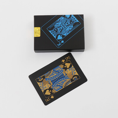 JP161 rūpnīcas tiešās piegādes melnās plastmasas spēļu kārtis ūdensizturīgs burvju PVC pokers kā izturīgs dāvanu komplekts