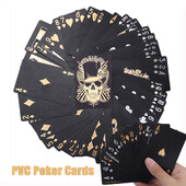 Galvaskausa spēļu kārtis PVC pokera kārtis Galvaskausa tēmas kāršu komplekts Elastīgās folijas spēļu kārtis nāk ar uzglabāšanas kasti Teksasai