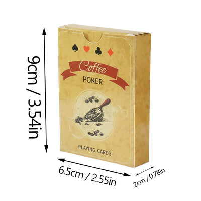Karte za igranje od papira za kavu Vintage 54 kom/set Poker karte Špil Društvene igre Retro klasični poker za pauzu za kavu Klubske igre za zabave
