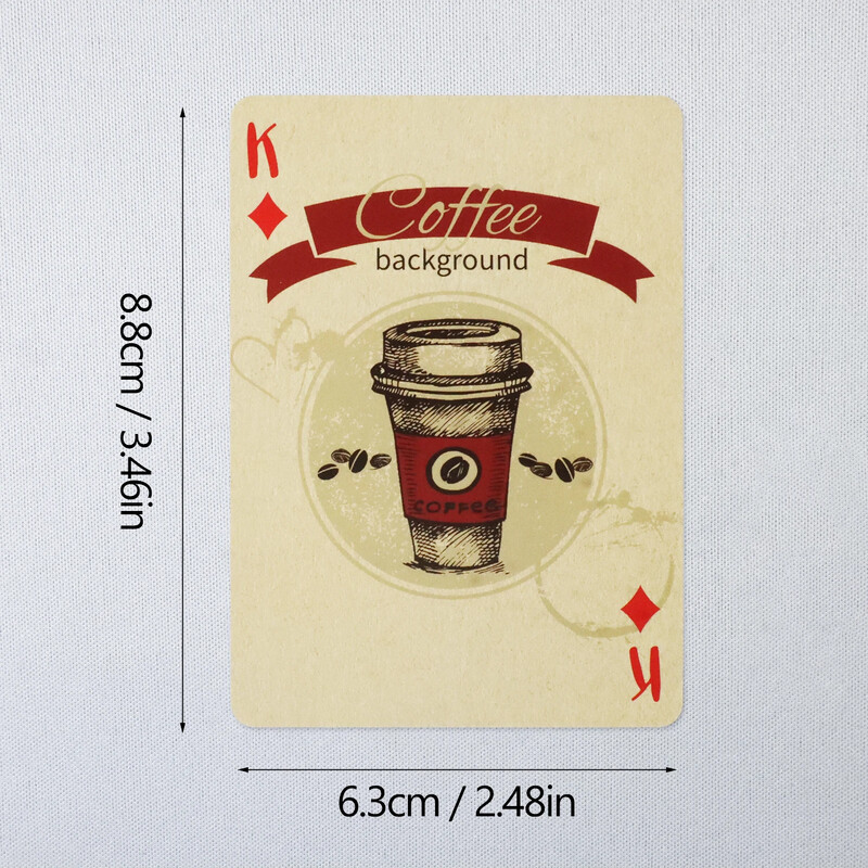 Kafijas papīrs Spēļu kārtis Vintage 54gab/komplekts Pokera kārtis Klāja Galda spēles Retro klasiskais pokers kafijas pauzei Kluba ballīšu spēles