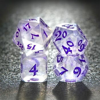 Специална оферта 7Pcs Set DND Acryli Dice Multifaceted Table Game D4 D6 D8 D10 D12 D20 Game Dice Party Game Acrylic Polyhedral Dice