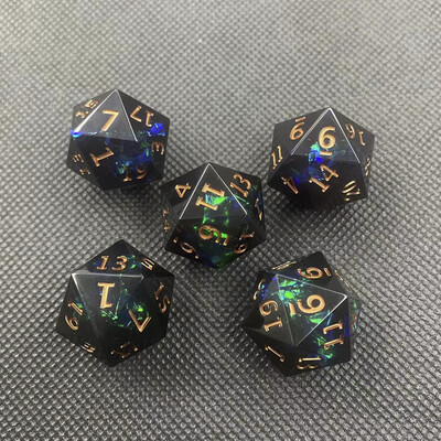 Set de zaruri din rășină 2/5 buc. Zaruri poliedre cu forme multiple pentru decorarea interioară, jucărie, ornamente pentru joc de rol, joc portabil de masă
