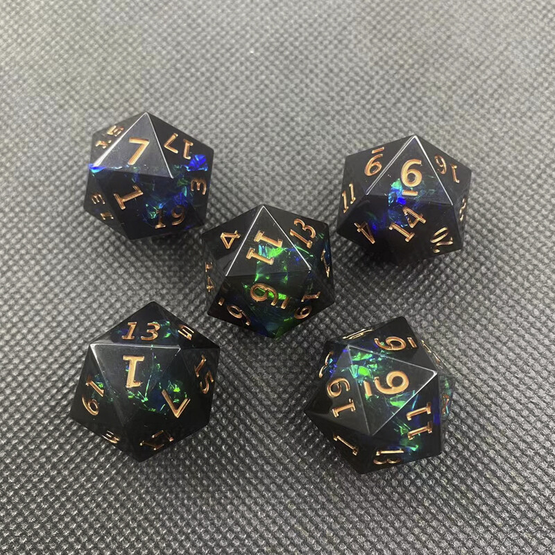 Set de zaruri din rășină 2/5 buc. Zaruri poliedre cu forme multiple pentru decorarea interioară, jucărie, ornamente pentru joc de rol, joc portabil de masă