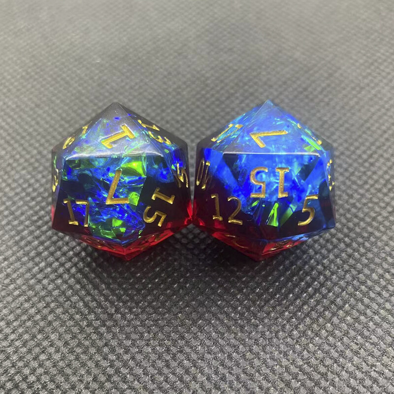 Set de zaruri din rășină 2/5 buc. Zaruri poliedre cu forme multiple pentru decorarea interioară, jucărie, ornamente pentru joc de rol, joc portabil de masă