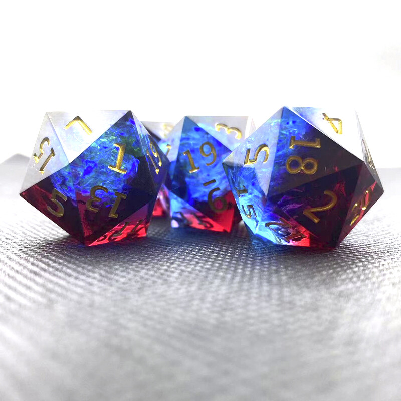 Set de zaruri din rășină 2/5 buc. Zaruri poliedre cu forme multiple pentru decorarea interioară, jucărie, ornamente pentru joc de rol, joc portabil de masă