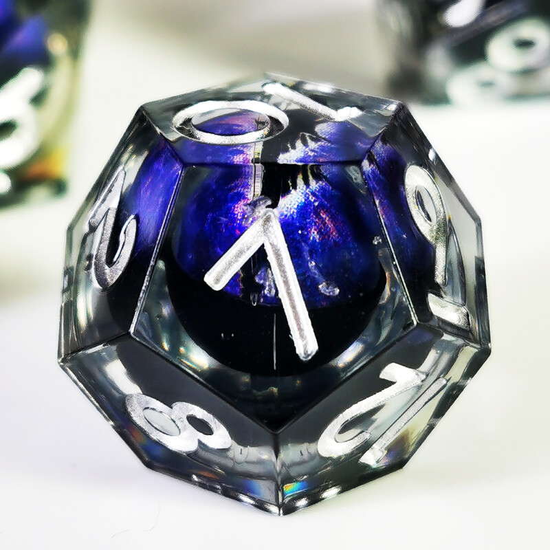 DnD täringukomplekt – 7-osaline terava servaga vaigust täringud pöörleva draakonisilmaga, mitmetahulised täringud vangikongide ja draakonite jaoks, lauapealne RPG