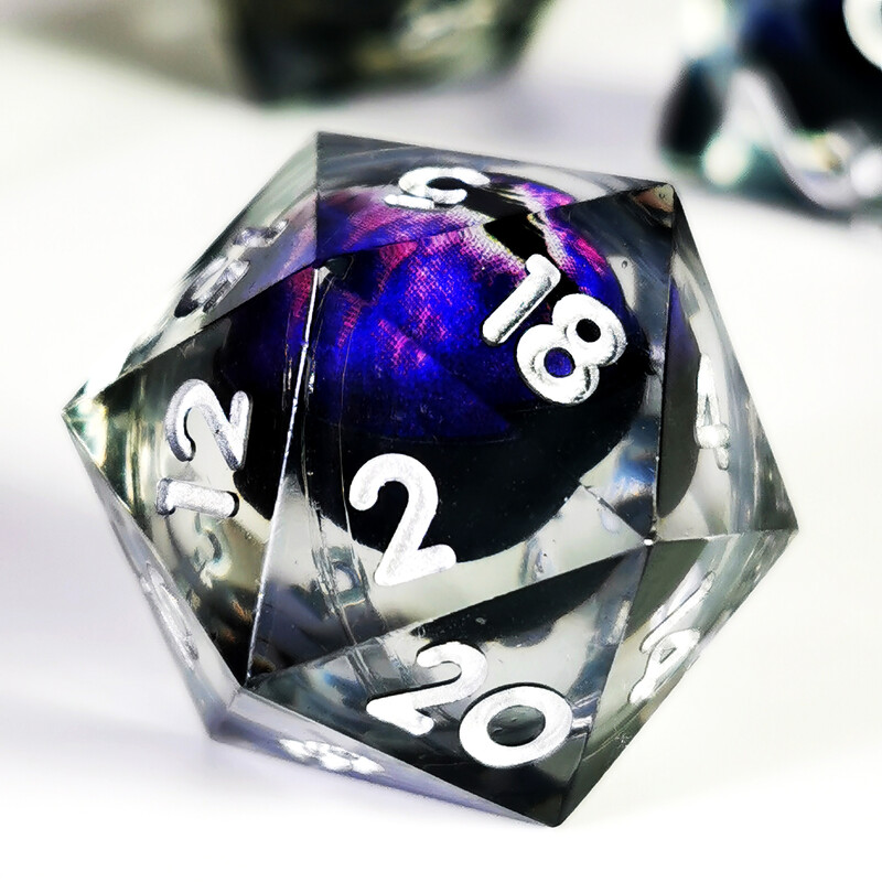 DnD täringukomplekt – 7-osaline terava servaga vaigust täringud pöörleva draakonisilmaga, mitmetahulised täringud vangikongide ja draakonite jaoks, lauapealne RPG