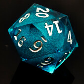 35 mm velike D20 kocke od prozirne smole i živog pijeska COC Run group Cthulhu kocke DND kockice za društvene igre