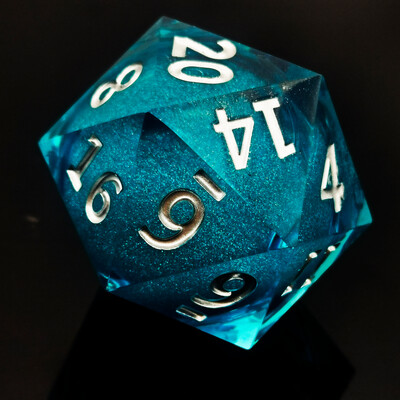 35 mm velike D20 kocke od prozirne smole i živog pijeska COC Run group Cthulhu kocke DND kockice za društvene igre