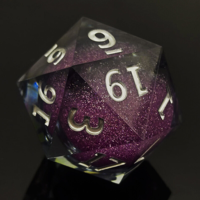 35 mm velike D20 kocke od prozirne smole i živog pijeska COC Run group Cthulhu kocke DND kockice za društvene igre