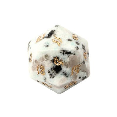 Spot Goods Natural Crystal D20 kauliukai Agatas Obsidianas Rožinis Kvarcas Labradoritas Daugiakampis Akmens kauliukai Individualizuoto šrifto Simbolio Rašto Logotipas