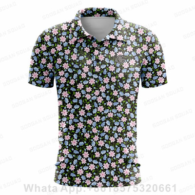Haine de vară pentru bărbați Tricou polo de golf cu mâneci scurte Cămașă sport ocazională respirabilă Cămașă sălbatică Topuri de mărime mare F1 Racing 24