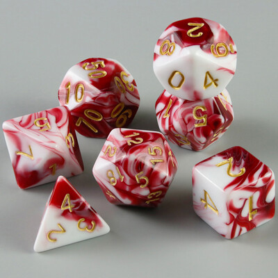 Pribor za društvene igre Kocke Visokokvalitetne akrilne kockice Jedinstveni efekt krvi Efekt miješanja boja za zabavu Stolno igranje