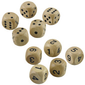 Комплект дървени зарове 5 бр. D6 D10 Дървени зарове за ролева настолна игра Многостранно забавление