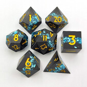 Ručno izrađene kockice od smole s oštrim kutovima, set od 7 dijelova, poliedar, podučavanje matematike, Cthulhu trčanje, grupna društvena igra, igranje uloga