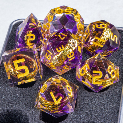 Ring Resin DnD Dice Включва комплект зарове One Rings, комплект полиедрални зарове Lord of Dice, The Ring Dice, dd зарове