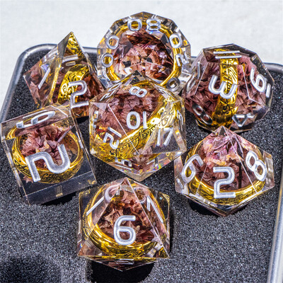 Ring Resin DnD Dice Включва комплект зарове One Rings, комплект полиедрални зарове Lord of Dice, The Ring Dice, dd зарове