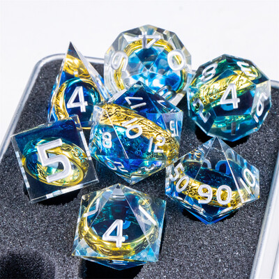 Ring Resin DnD Dice Включва комплект зарове One Rings, комплект полиедрални зарове Lord of Dice, The Ring Dice, dd зарове