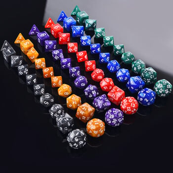 Pearl Swirl Polyhedral 10-Die DND Dice Set Extra D30 D24 D10(1-10) за игри на маса