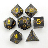 Aštriu kampu dervos kauliukai 7 dalių rinkinys daugiakampis matematikos mokymas Cthulhu bėgimo grupės stalo žaidimas žaidimas vaidmenų žaidimas D20 D6