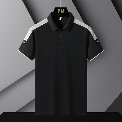 Nova ultra-tanka visokokvalitetna majica s preklopom od ledene svile za muškarce, lagana, prozračna, poslovna majica za slobodno vrijeme, sport na otvorenom, trening