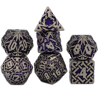 2023 Нови метални зарове 7PCs Dnd Set Solid Polyhedral D&D Dice DND за ролева игра Rpg Rol Pathfinder Board Game