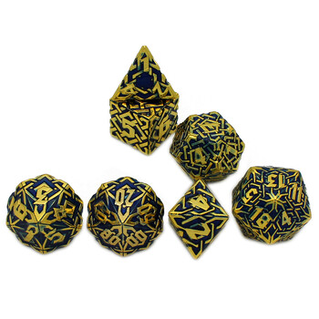 2023 Нови метални зарове 7PCs Dnd Set Solid Polyhedral D&D Dice DND за ролева игра Rpg Rol Pathfinder Board Game