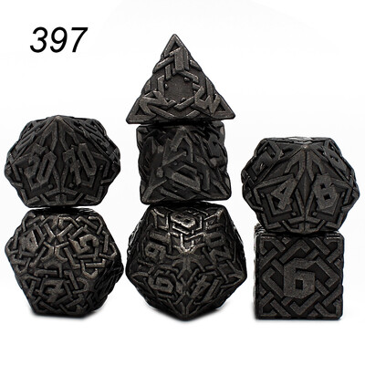 2023 Нови метални зарове 7PCs Dnd Set Solid Polyhedral D&D Dice DND за ролева игра Rpg Rol Pathfinder Board Game