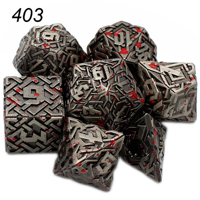 2023 Нови метални зарове 7PCs Dnd Set Solid Polyhedral D&D Dice DND за ролева игра Rpg Rol Pathfinder Board Game