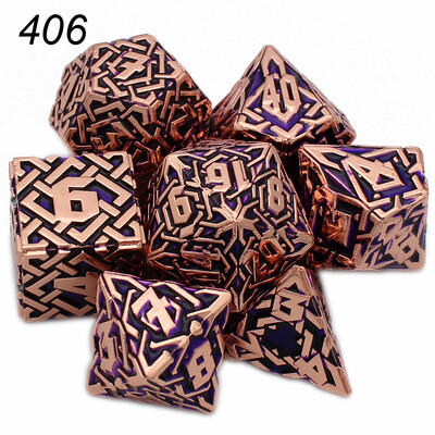 2023 Нови метални зарове 7PCs Dnd Set Solid Polyhedral D&D Dice DND за ролева игра Rpg Rol Pathfinder Board Game